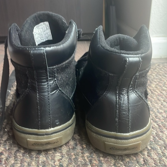 Eddie Bauer black leather and felt winter boots. Unisex. - Picture 4 of 7